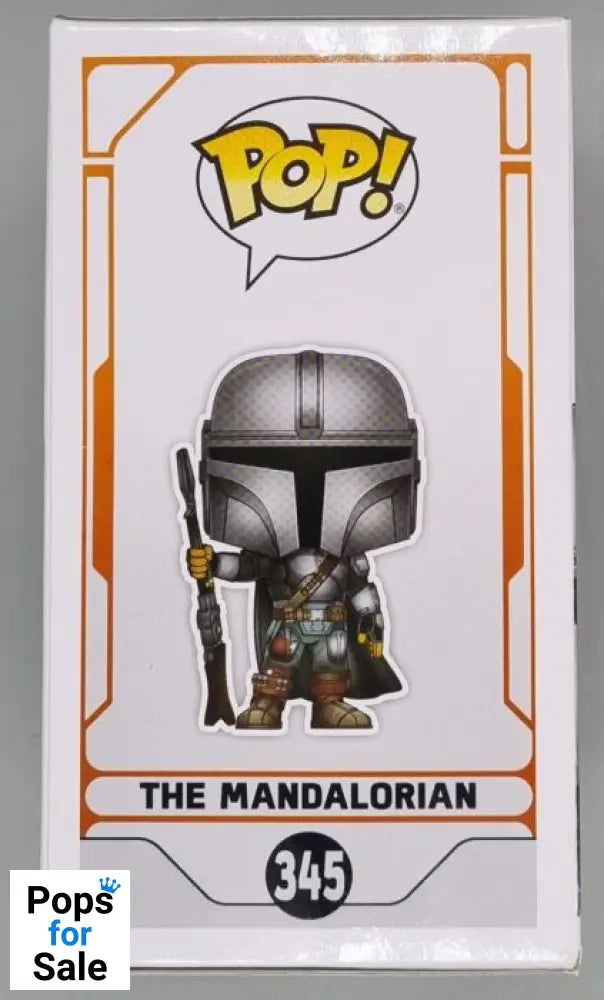 #345 The Mandalorian (w/ Beskar Armor- First Edition) Chrome Funko POP