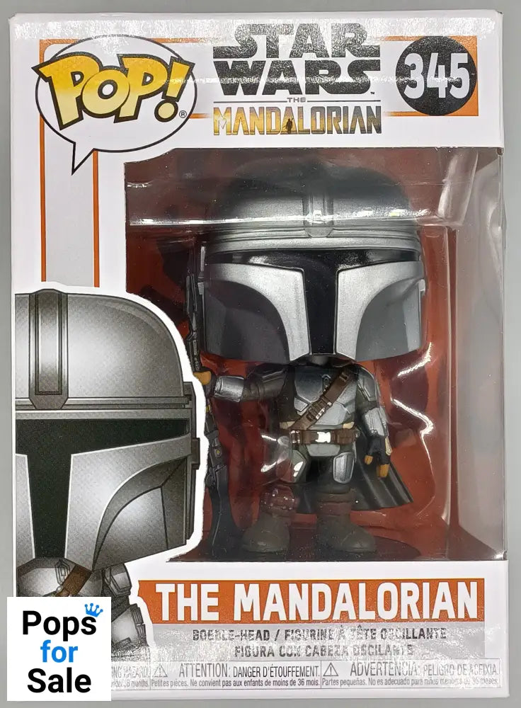 #345 The Mandalorian (w/ Beskar Armor) - Star Wars Box Damaged Funko POP