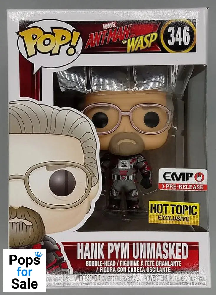 346 Hank Pym Unmasked - Marvel Ant-Man And The Wasp Funko POP - Box Damaged