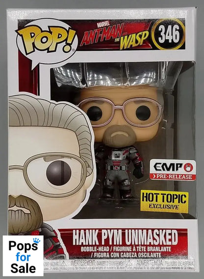 346 Hank Pym Unmasked - Marvel Ant-Man And The Wasp Funko POP - Box Damaged