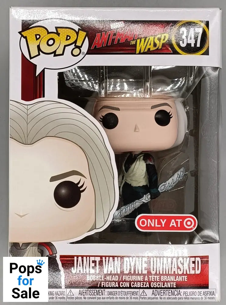 347 Janet van Dyne Unmasked - Marvel Ant-Man & The Wasp Funko POP - Box Damaged 