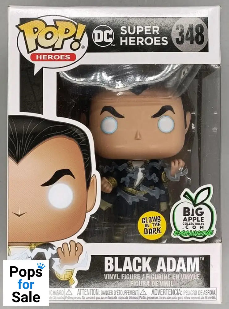 #348 Black Adam - Glow - DC Super Heroes - Box Damaged Funko POP