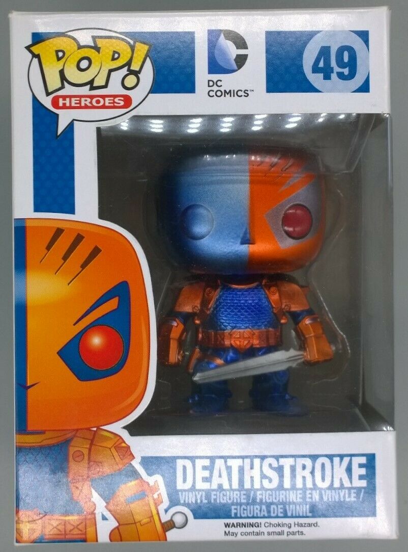 #49 Deathstroke - Metallic - DC Heroes - Box Damaged Funko POP