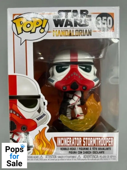 #350 Incinerator Stormtrooper - Star Wars Mandalo Box Damaged Funko POP