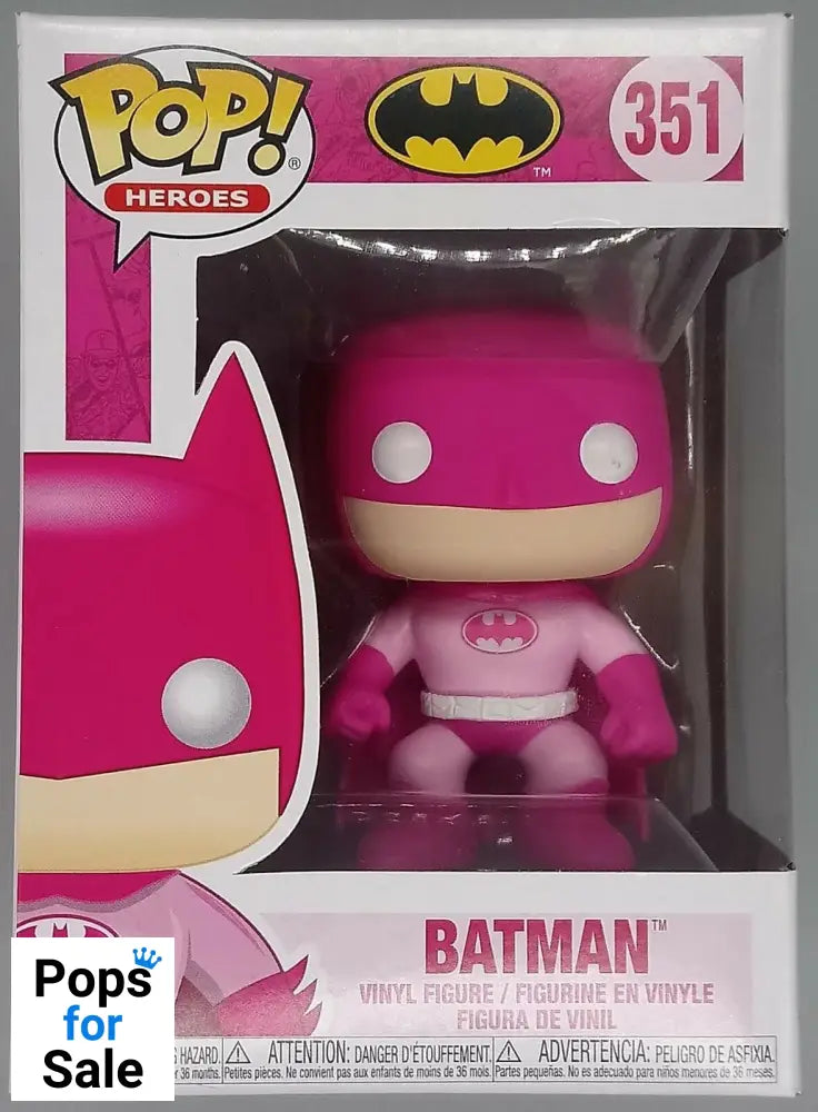 351 Batman (BCA) - DC - Breast Cancer Awareness - Funko POP - Box Damaged
