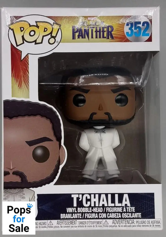 #352 T'Challa (White) - Marvel Black Panther - Box Damaged Funko POP