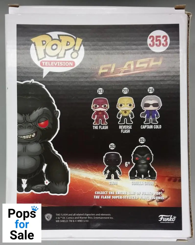 #353 Gorilla Grodd - 6 Inch - The Flash - 2016 Con Box Damaged Funko POP