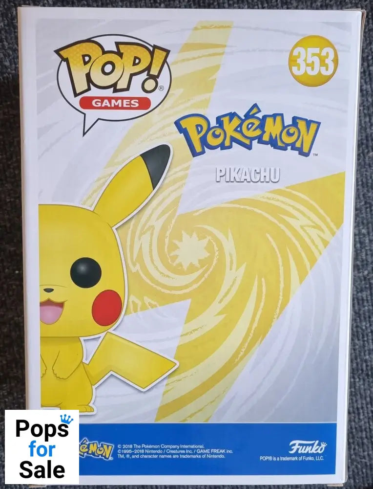 353 Pikachu - 10 Inch Supersize - Pokemon - Funko POP - Box Damaged