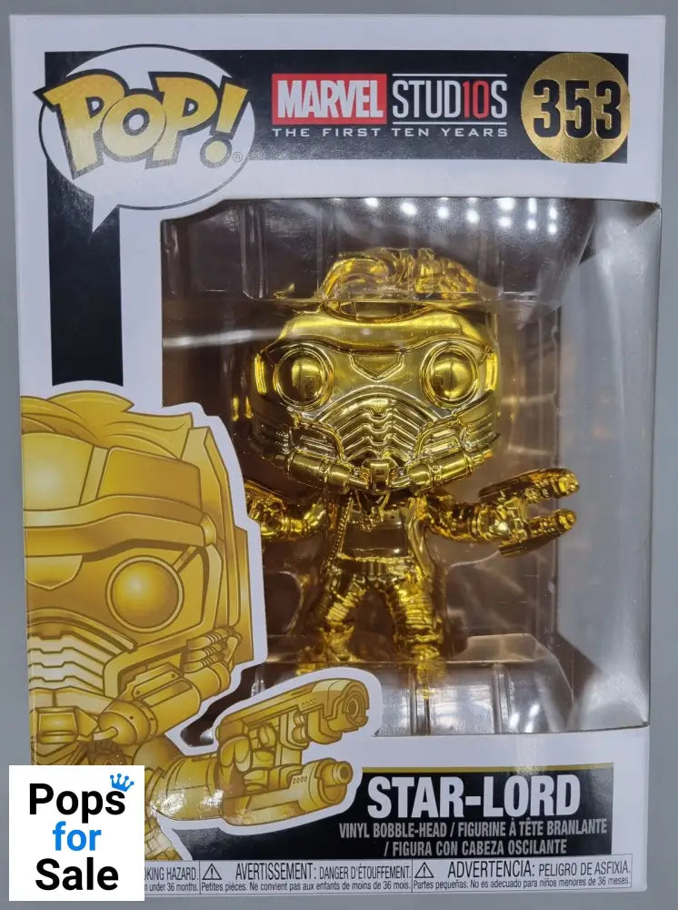 #353 Star-Lord (Gold) - Chrome - Marvel Studios 10 Years Funko POP