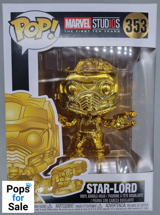 #353 Star-Lord (Gold) - Chrome - Marvel Studios 10 Years Funko POP