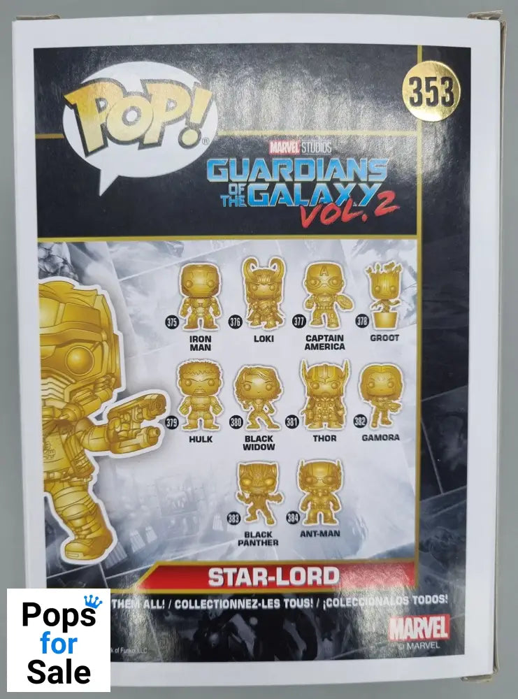 #353 Star-Lord (Gold) - Chrome - Marvel Studios 10 Years Funko POP