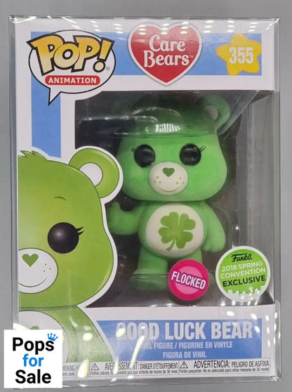 355 Good Luck Bear - Flocked - Care Bears - 2018 Con Funko POP