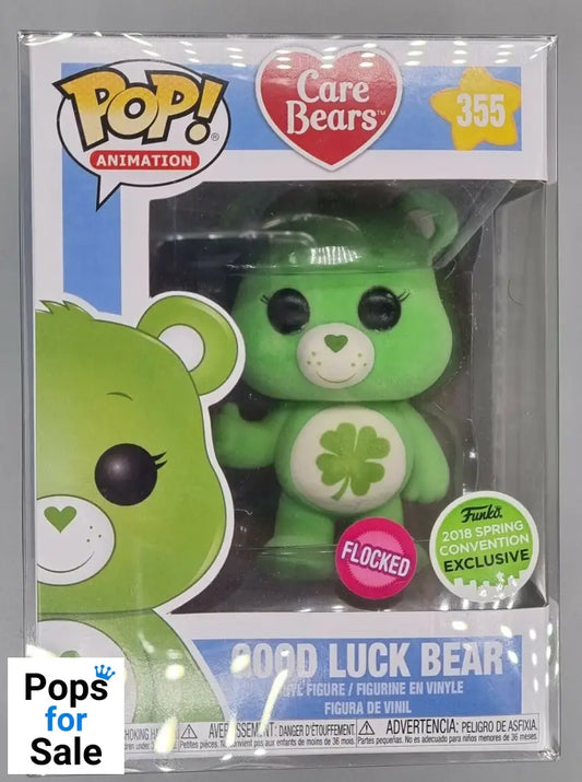355 Good Luck Bear - Flocked - Care Bears - 2018 Con Funko POP
