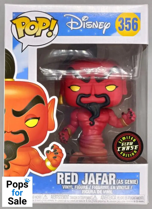 #356 Red Jafar (as Genie) Glow Chase Disney Aladdin Box Damaged Funko POP