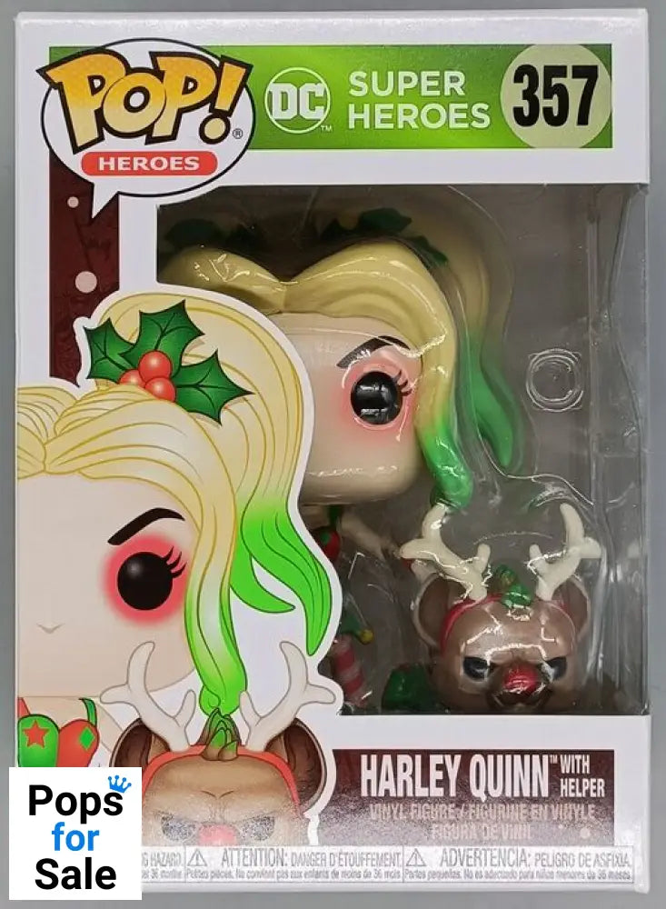 357 Harley Quinn (with Helper) - DC - Holidays - Box Damaged Funko POP