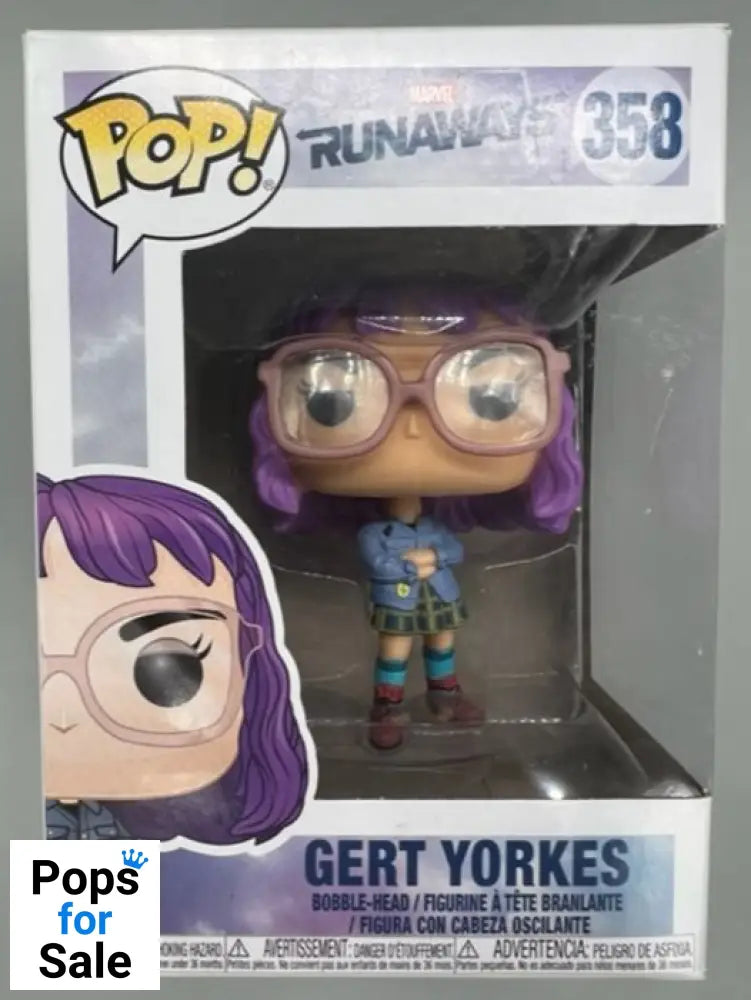 358 Gert Yorkes - Marvel Runaways - Funko POP - Box Damaged