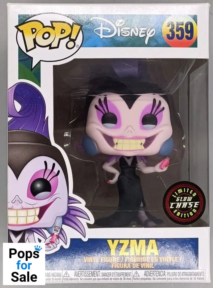 #359 Yzma - Glow Chase - Disney The Emperors New Box Damaged Funko POP