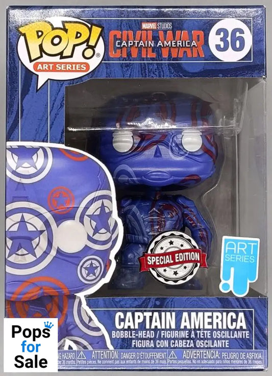 #36 Captain America - Art Series - Marvel - Box Damaged Funko POP