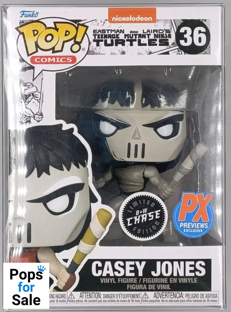 #36 Casey Jones B&W Chase - Teenage Mutant Ninja Turtles Funko POP