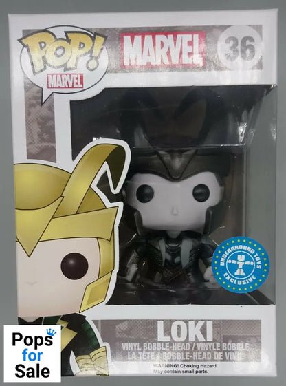 36 Loki (Helmet) - B&W - Marvel - Exclusive Funko POP