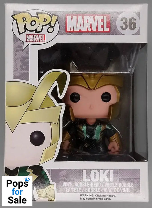 #36 Loki (Helmet) - Marvel - Box Damaged Funko POP