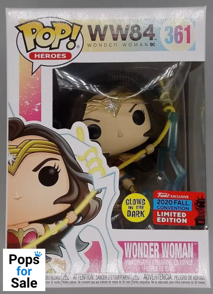 #361 Wonder Woman (w/ Lightning) Glow - DC WW84 - 2020 Con Funko POP