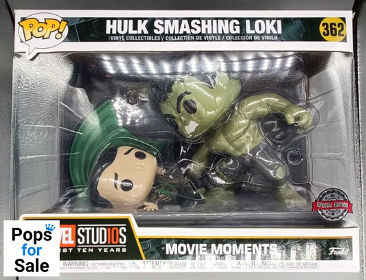 362 Hulk Smashing Loki - Movie Moment - Marvel Avengers - Funko POP - Box Damaged