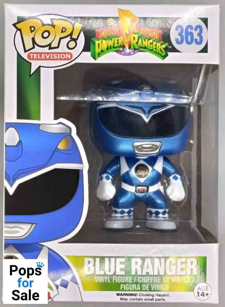 #363 Blue Ranger - Metallic - Power Rangers - Box Damaged Funko POP