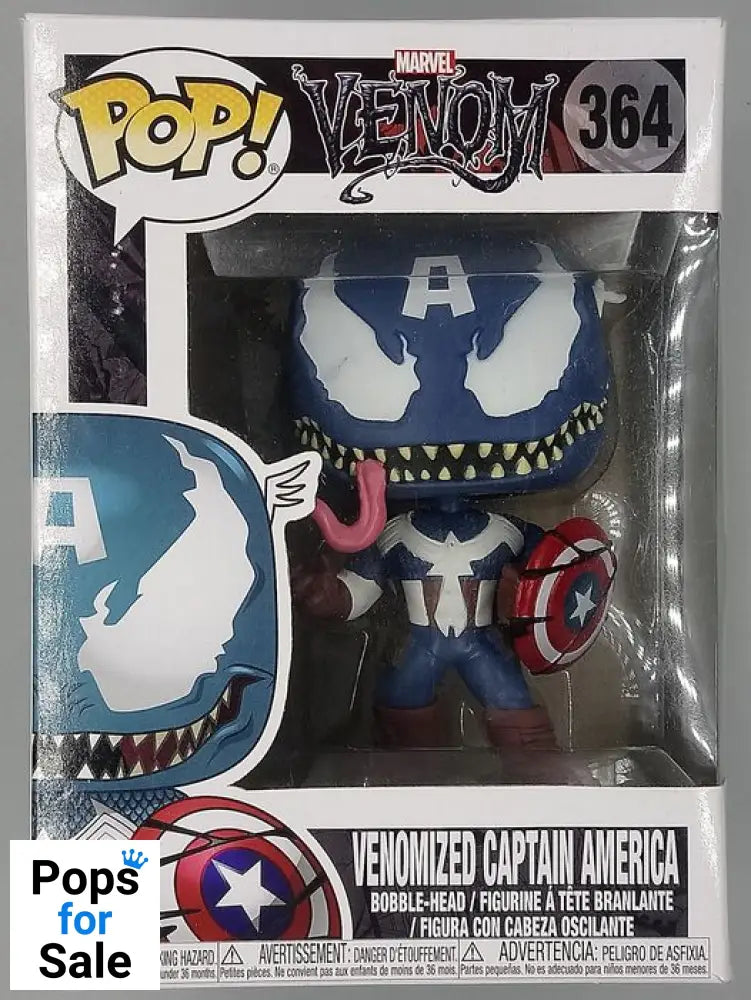 #364 Venomized Captain America - Marvel Venom - Box Damaged Funko POP