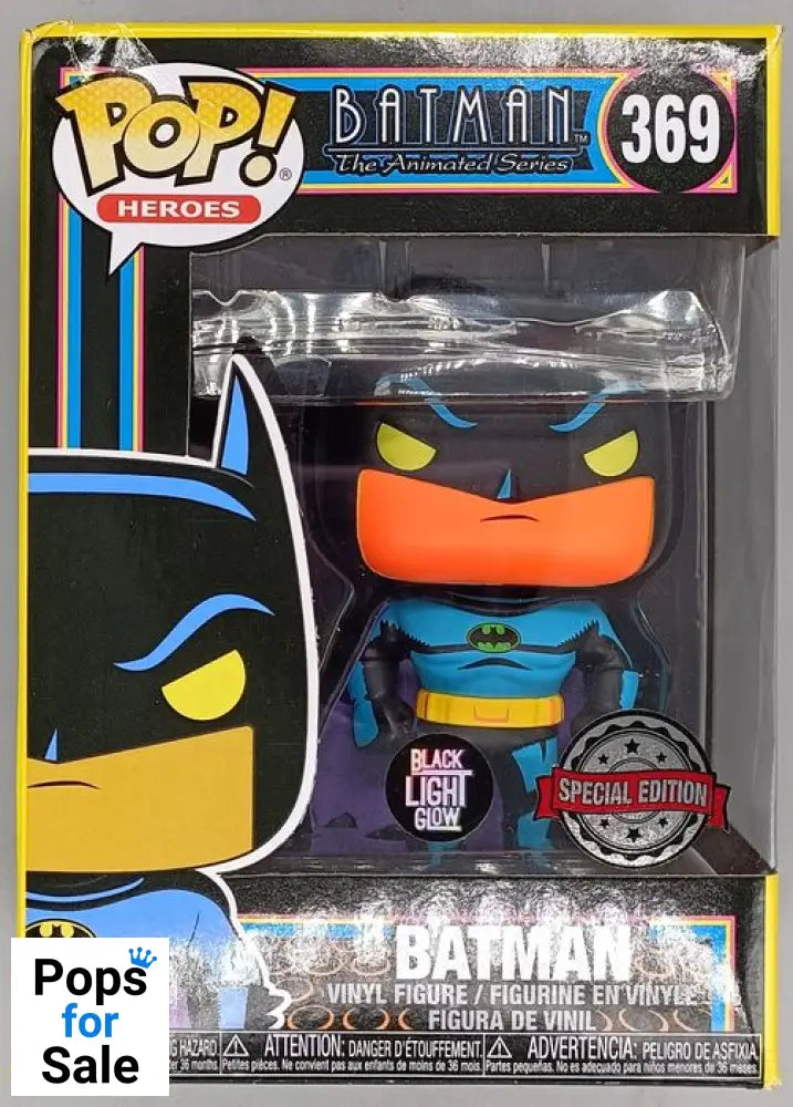 #369 Batman (Blacklight) - DC Batman Animated Series Box Damaged Funko POP