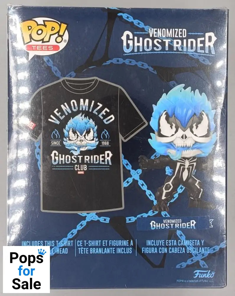 #369 Venomized Ghost Rider (Blue) Marvel Venom 2XL T-Shirt Funko POP