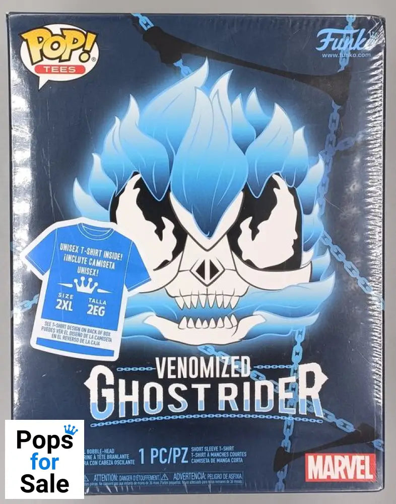 #369 Venomized Ghost Rider (Blue) Marvel Venom 2XL T-Shirt Funko POP