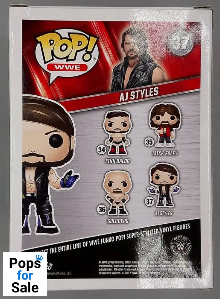 #37 AJ Styles - WWE - Box Damaged Funko POP