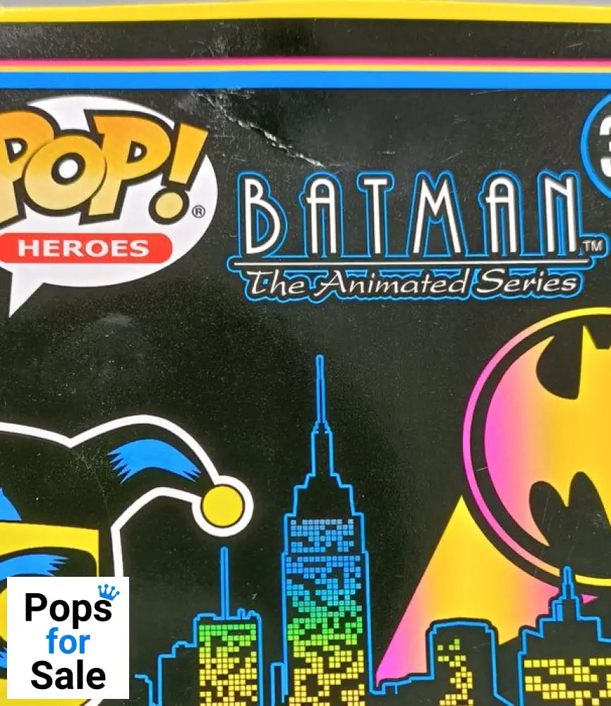 371 Harley Quinn (Blacklight) DC Batman Animated Series Funko POP - Box Damaged