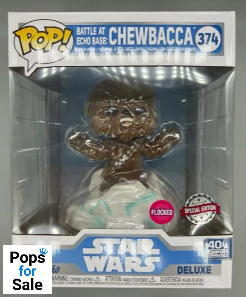 374 Battle at Echo Base: Chewbacca Deluxe Flocked Star Wars Funko POP