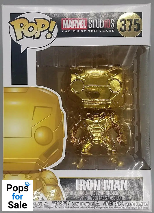 #375 Iron Man (Gold) - Chrome - Marvel Studios 10 Funko POP