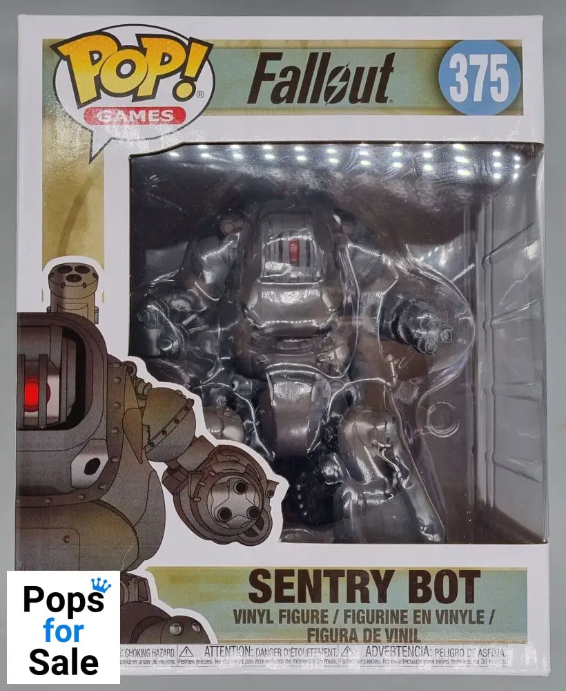 375 Sentry Bot - 6 Inch - Fallout - Funko POP - Box Damaged