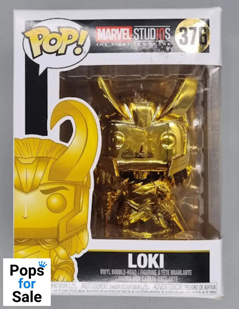 #376 Loki (Gold) Chrome Marvel Marvel Studios 10 Box Damaged Funko POP