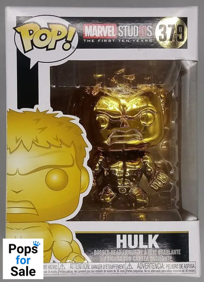 379 Hulk (Gold) - Chrome - Marvel 10 Years - Box Damaged Funko POP