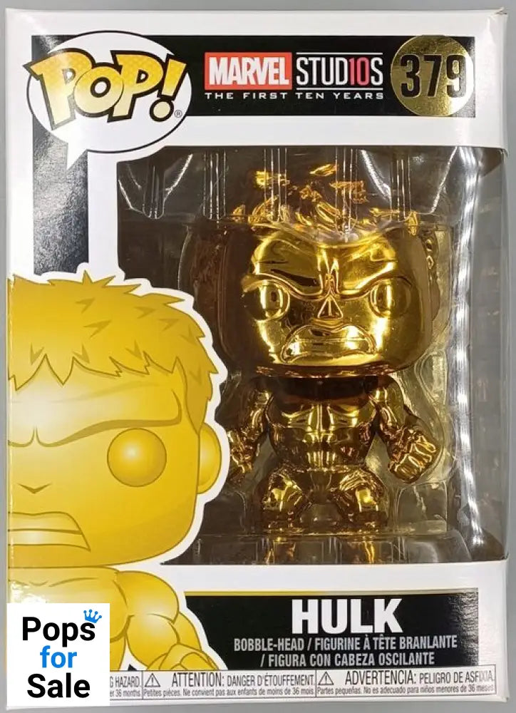 #379 Hulk (Gold) - Chrome - Marvel 10 Years Funko POP