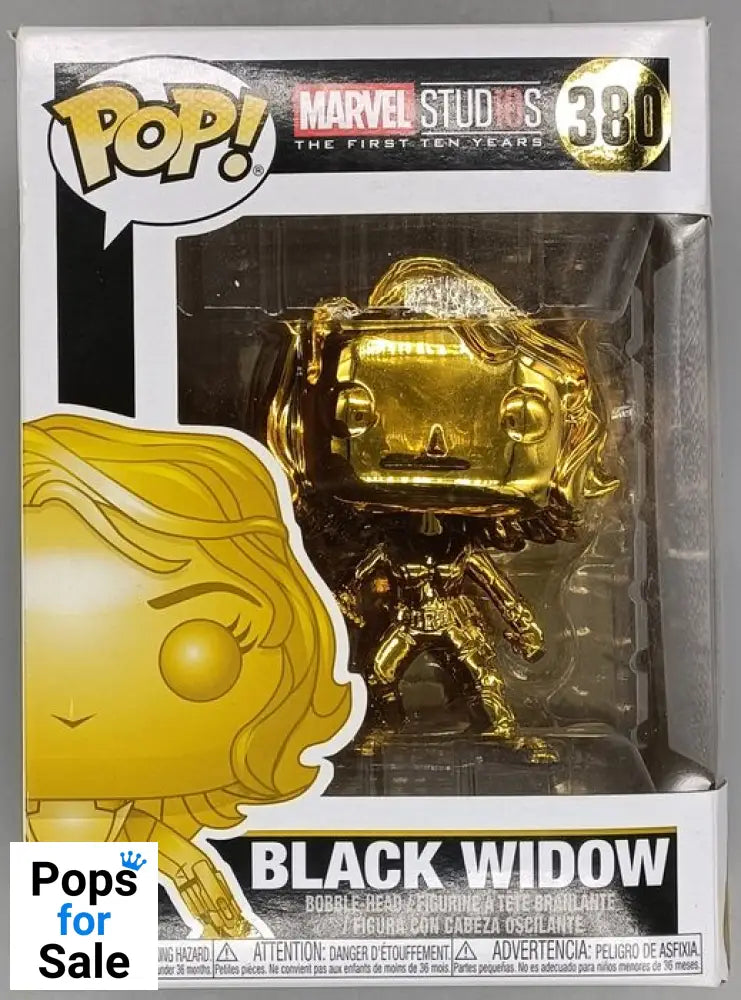 #380 Black Widow (Gold) - Chrome - Marvel Studios 10 Box Damaged Funko POP