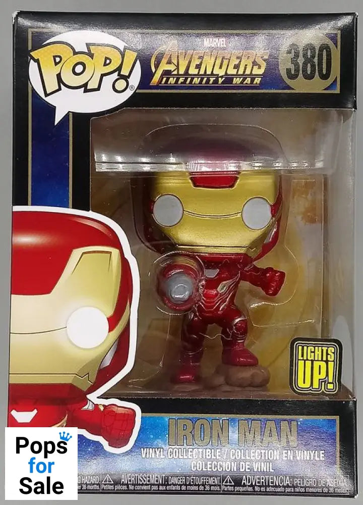 #380 Iron Man (Lights Up) Marvel Avengers Infinity Wa Box Damaged Funko POP