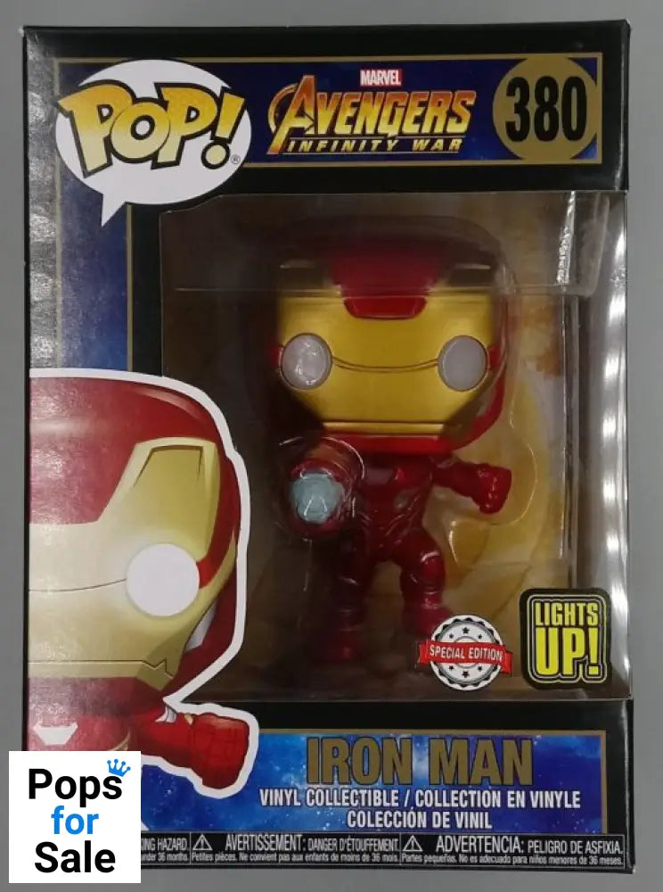 #380 Iron Man (Lights Up) Marvel Avengers Infinity War Funko POP