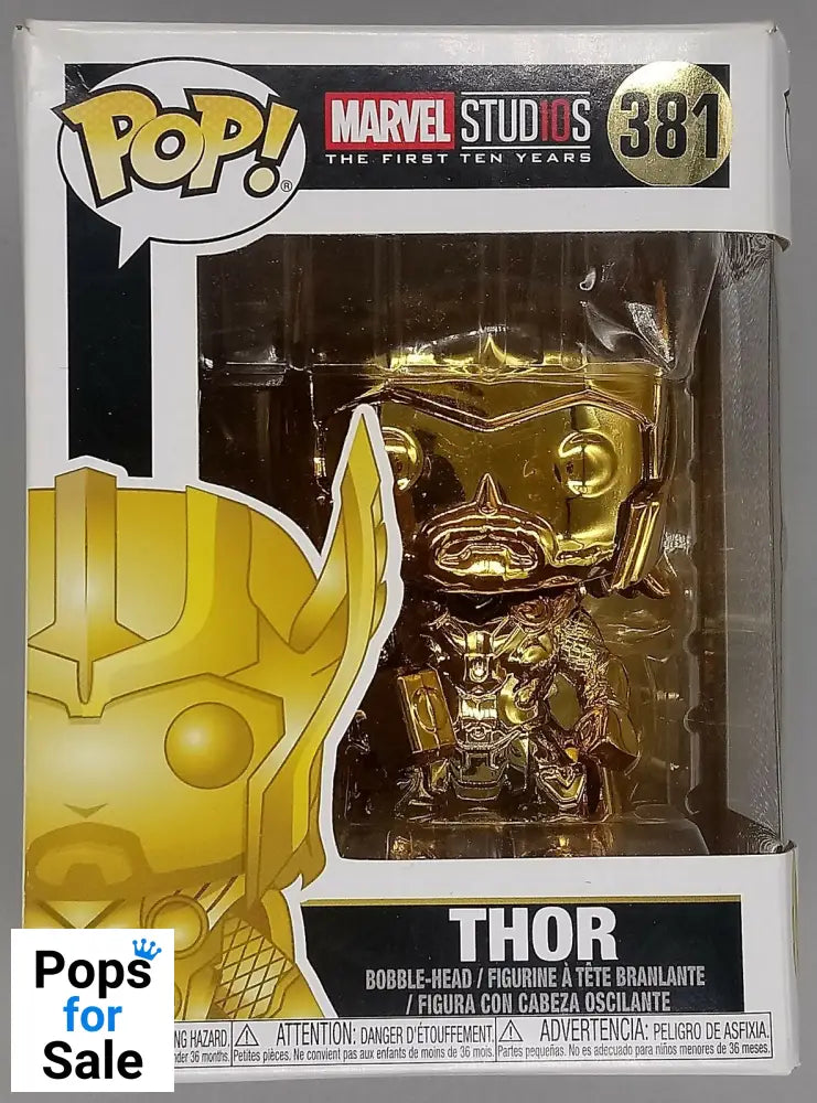 #381 Thor (Gold) - Chrome - Marvel Studios 10 - Box Damaged Funko POP