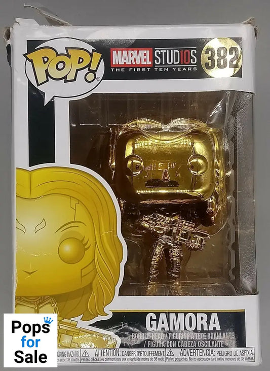 #382 Gamora (Gold) - Chrome - Marvel 10 Years Box Damaged Funko POP