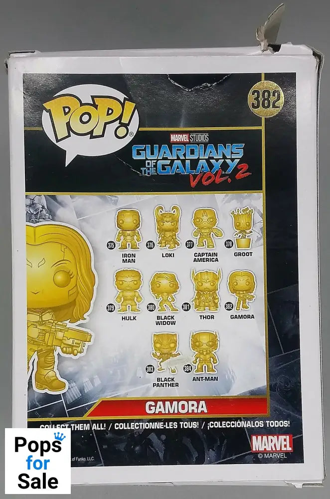 #382 Gamora (Gold) - Chrome - Marvel 10 Years Box Damaged Funko POP