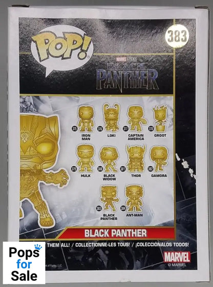 #383 Black Panther (Gold) - Chrome - Marvel 10 - Box Damaged Funko POP