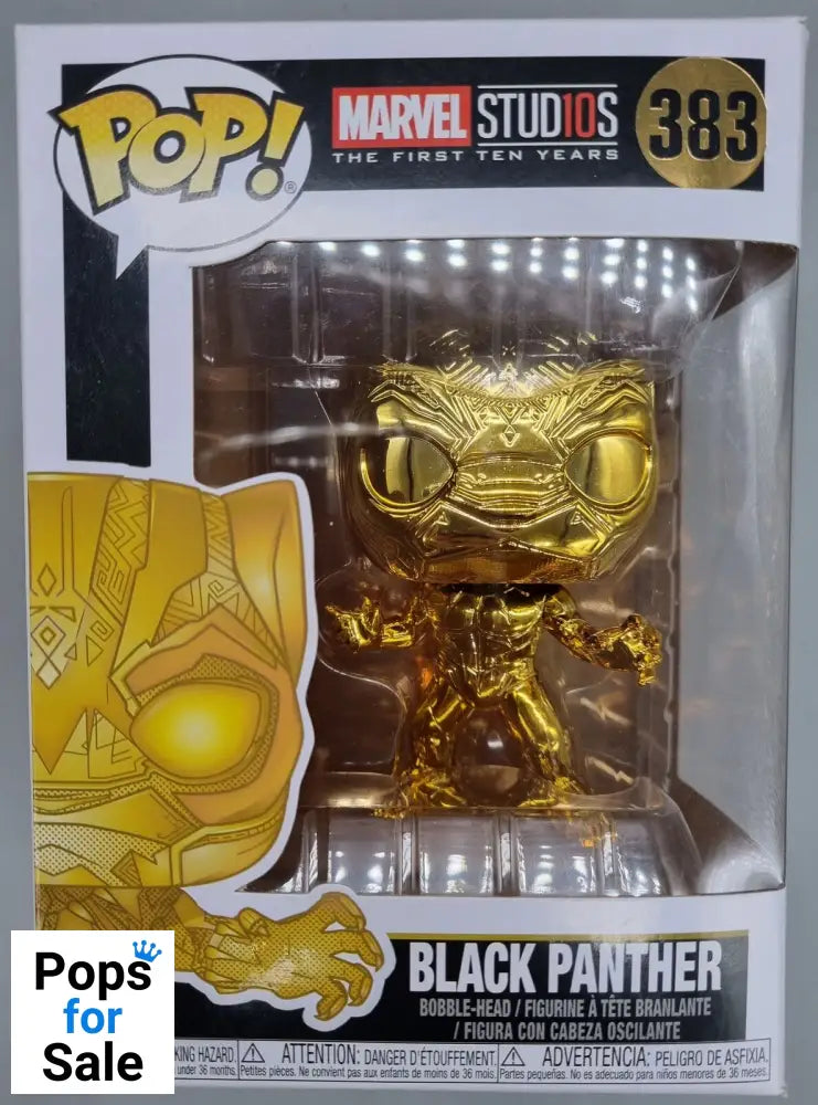 383 Black Panther (Gold) - Chrome - Marvel 10 Years Funko POP