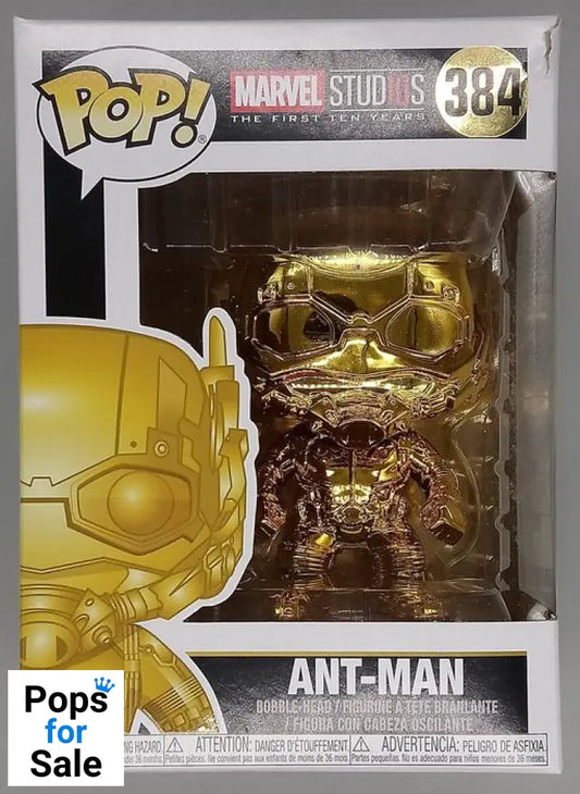 #384 Ant-Man (Gold) - Chrome - Marvel 10 - Box Damaged Funko POP