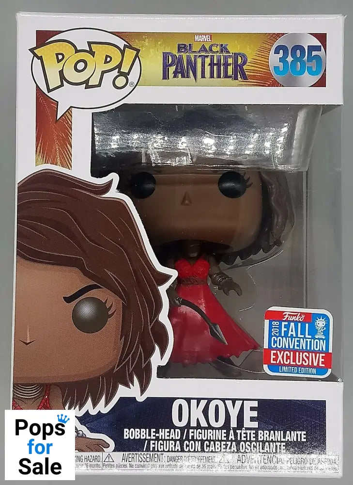 #385 Okoye (Red Dress) - Marvel Black Panther - 2018 Con Exc Funko POP